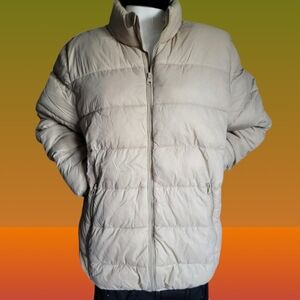 Zara Mens Light Tan Puffer Jacket